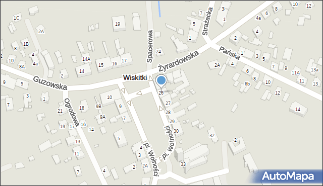 Wiskitki, Plac Wolności, 26, mapa Wiskitki