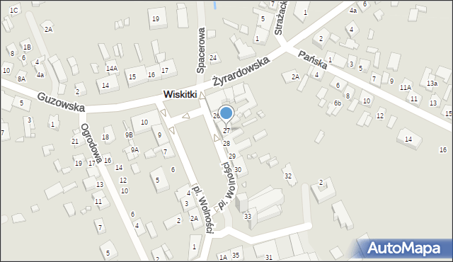 Wiskitki, Plac Wolności, 27, mapa Wiskitki