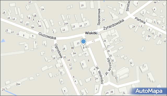 Wiskitki, Plac Wolności, 9, mapa Wiskitki