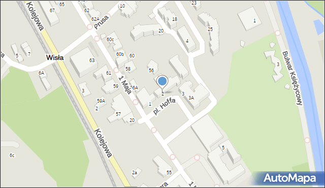 Wisła, Plac Hoffa Bogumiła, 2, mapa Wisła