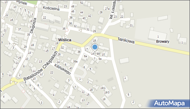 Wiślica, Plac Solny, 13, mapa Wiślica