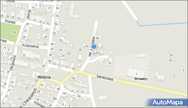 Wiślica, Plac Solny, 23, mapa Wiślica