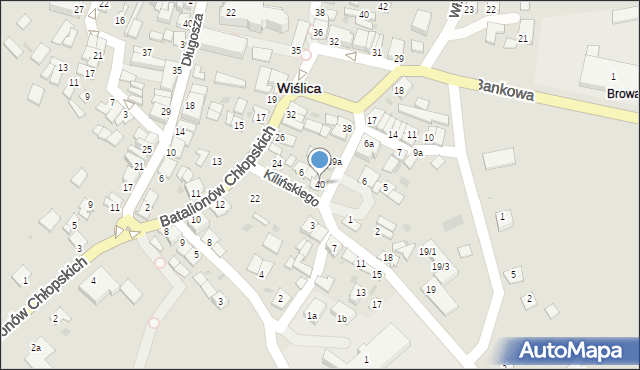 Wiślica, Plac Solny, 40, mapa Wiślica