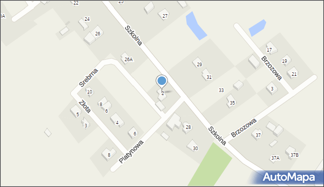 Wiślinka, Platynowa, 2, mapa Wiślinka