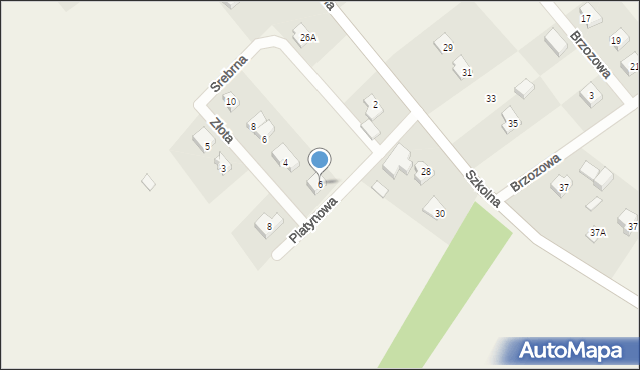 Wiślinka, Platynowa, 6, mapa Wiślinka