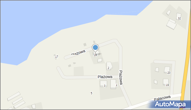 Wityny, Plażowa, 18, mapa Wityny