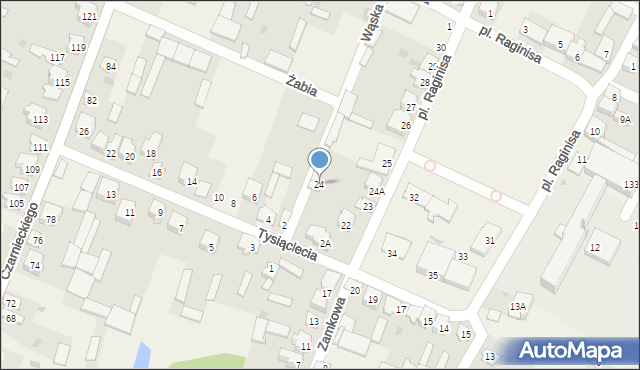 Wizna, Plac Raginisa Władysława, kpt., 24, mapa Wizna