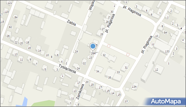 Wizna, Plac Raginisa Władysława, kpt., 24A, mapa Wizna