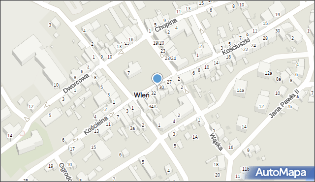 Wleń, Plac Bohaterów Nysy, 31, mapa Wleń