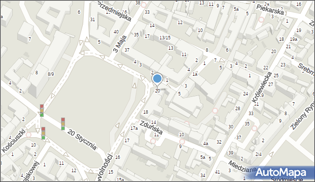 Włocławek, Plac Wolności, 20, mapa Włocławka