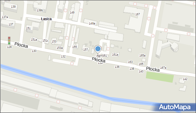 Włocławek, Płocka, 159, mapa Włocławka