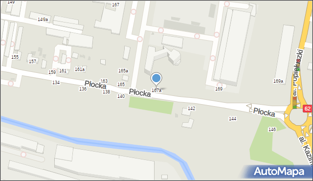 Włocławek, Płocka, 167a, mapa Włocławka