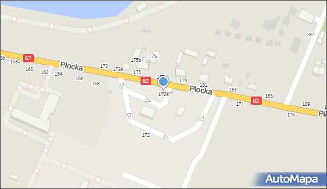 Włocławek, Płocka, 172a, mapa Włocławka