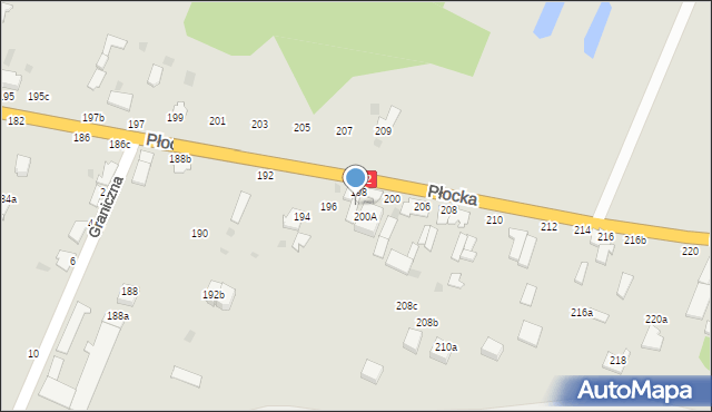 Włocławek, Płocka, 198a, mapa Włocławka
