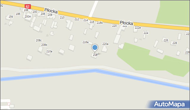 Włocławek, Płocka, 218, mapa Włocławka