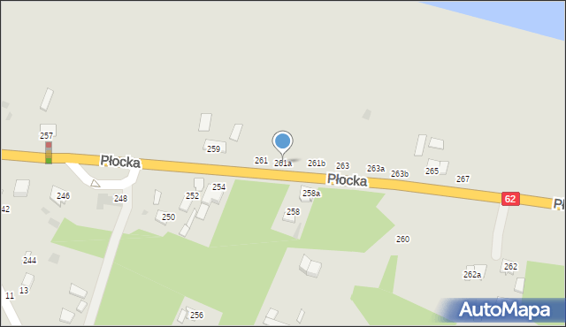 Włocławek, Płocka, 261a, mapa Włocławka