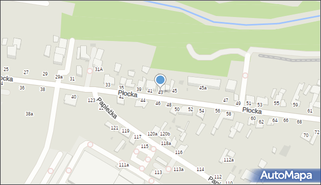 Włocławek, Płocka, 43, mapa Włocławka