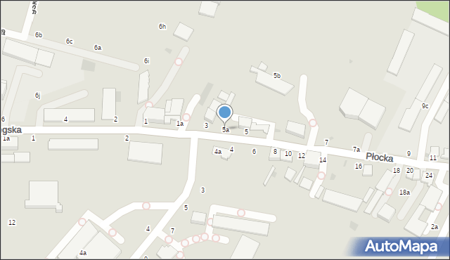 Włocławek, Płocka, 5a, mapa Włocławka