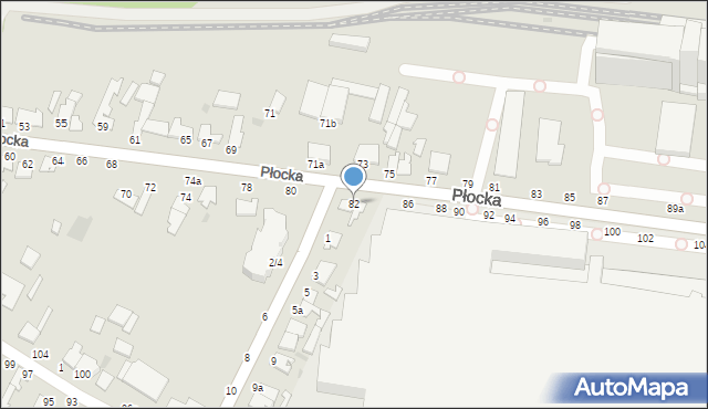 Włocławek, Płocka, 82, mapa Włocławka