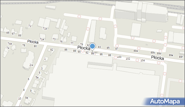 Włocławek, Płocka, 94, mapa Włocławka