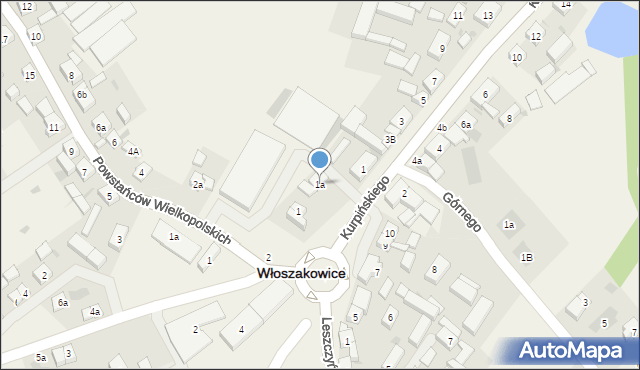Włoszakowice, Plac 21 Października, 1a, mapa Włoszakowice