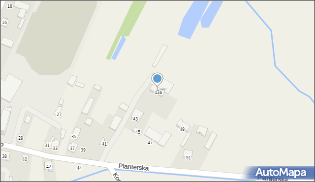 Wohyń, Planterska, 43A, mapa Wohyń