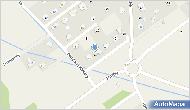 Wola Gołkowska, Płaczącej Wierzby, 4a, mapa Wola Gołkowska