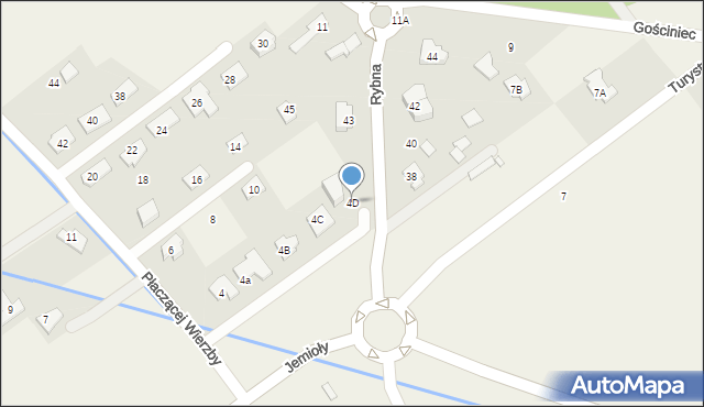 Wola Gołkowska, Płaczącej Wierzby, 4D, mapa Wola Gołkowska