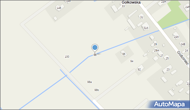 Wola Gołkowska, Płaczącej Wierzby, 98, mapa Wola Gołkowska