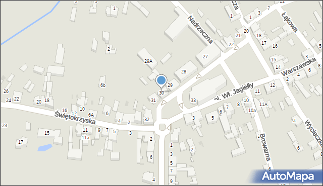 Wolbórz, Plac Króla Władysława Jagiełły, 30, mapa Wolbórz
