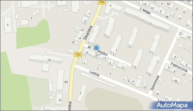 Wolbrom, Plac Wolności, 14, mapa Wolbrom