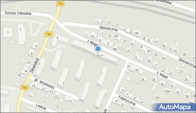 Wolbrom, Plac Wolności, 6, mapa Wolbrom