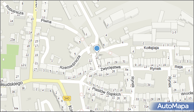 Wołów, Plac Króla Jana III Sobieskiego, 9, mapa Wołów