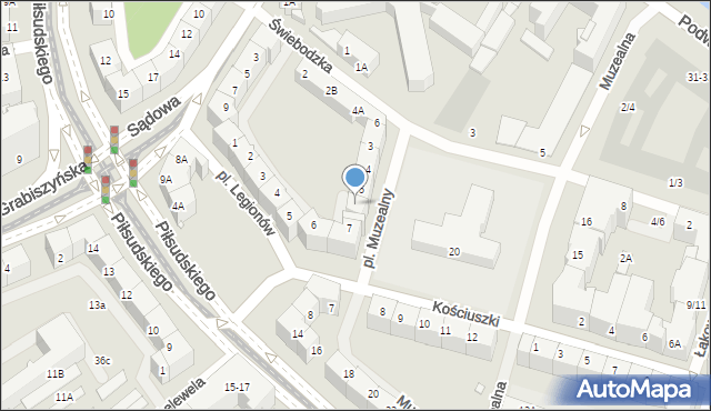 Wrocław, Plac Muzealny, 6, mapa Wrocławia