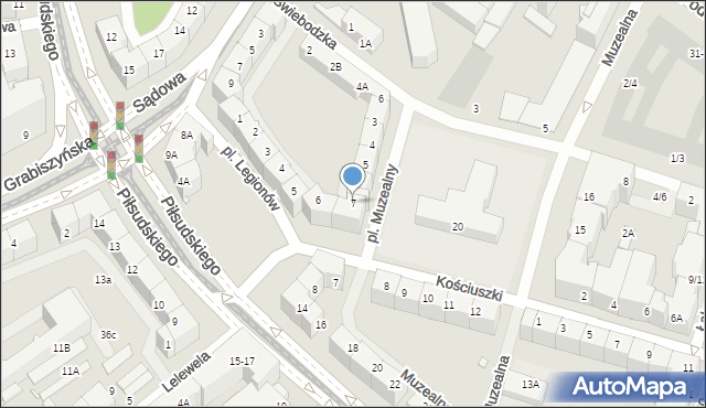 Wrocław, Plac Muzealny, 7, mapa Wrocławia