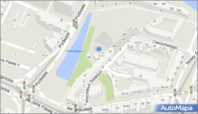 Wrocław, Plac Jana Pawła II, 16, mapa Wrocławia