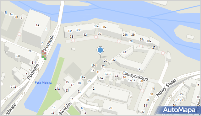 Wrocław, Plac Jana Pawła II, 20b, mapa Wrocławia