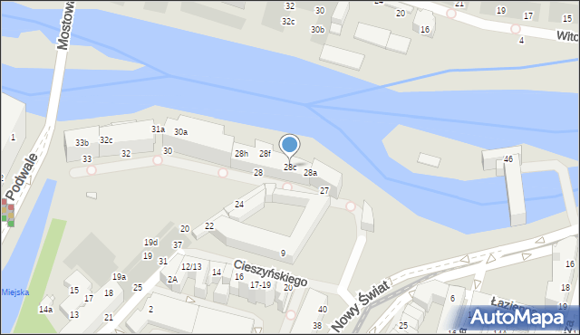 Wrocław, Plac Jana Pawła II, 28c, mapa Wrocławia