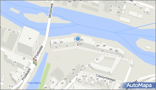 Wrocław, Plac Jana Pawła II, 30, mapa Wrocławia