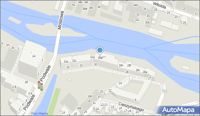 Wrocław, Plac Jana Pawła II, 30a, mapa Wrocławia