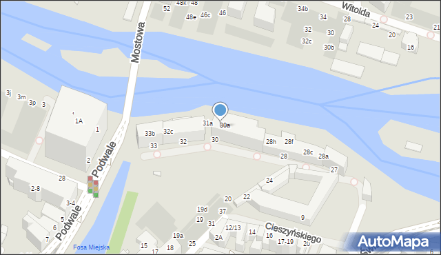 Wrocław, Plac Jana Pawła II, 30b, mapa Wrocławia