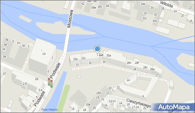 Wrocław, Plac Jana Pawła II, 32a, mapa Wrocławia