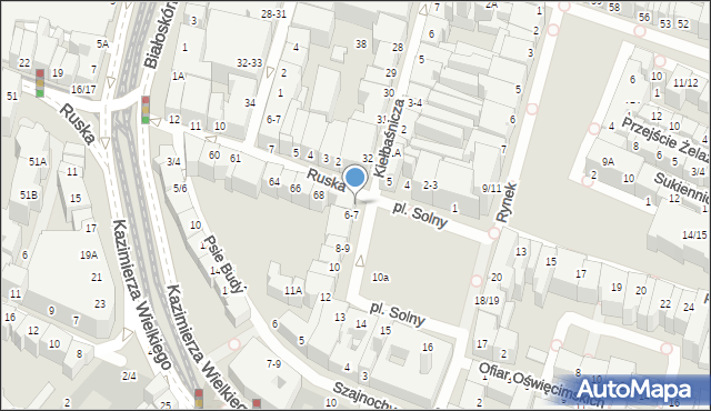 Wrocław, Plac Solny, 6/7A, mapa Wrocławia