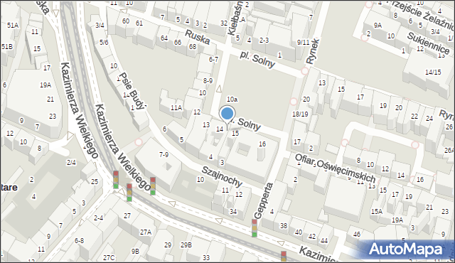 Wrocław, Plac Solny, 14A, mapa Wrocławia