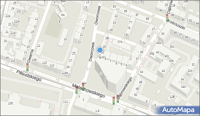 Wrocław, Plac Konstytucji 3 Maja, 9, mapa Wrocławia