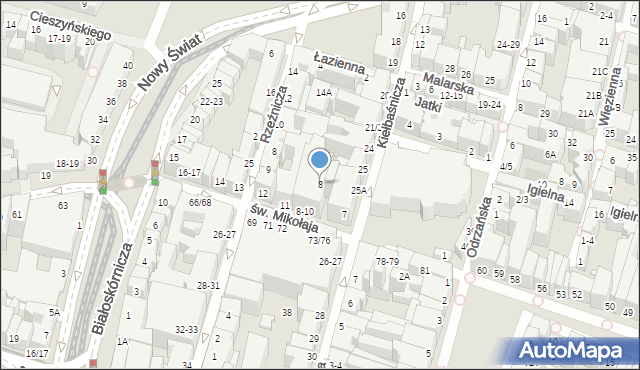 Wrocław, Plac św. Mikołaja, 8, mapa Wrocławia
