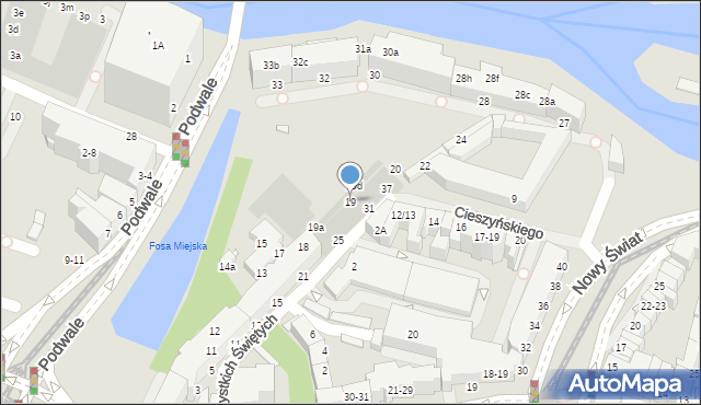 Wrocław, Plac Jana Pawła II, 19, mapa Wrocławia