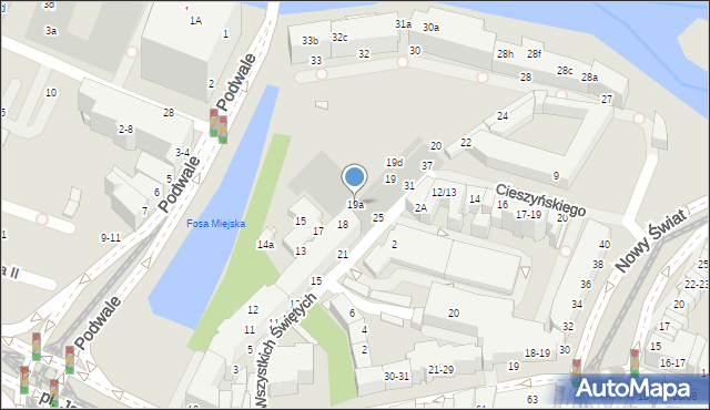 Wrocław, Plac Jana Pawła II, 19a, mapa Wrocławia