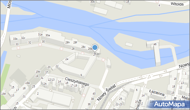 Wrocław, Plac Jana Pawła II, 27, mapa Wrocławia
