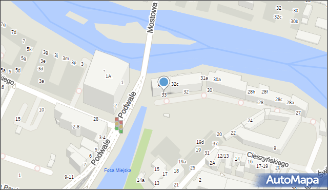 Wrocław, Plac Jana Pawła II, 33, mapa Wrocławia